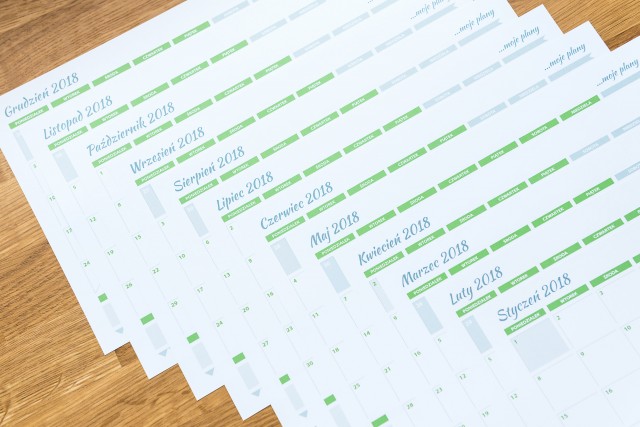 Darmowe plannery i kalendarze na 2018 do druku